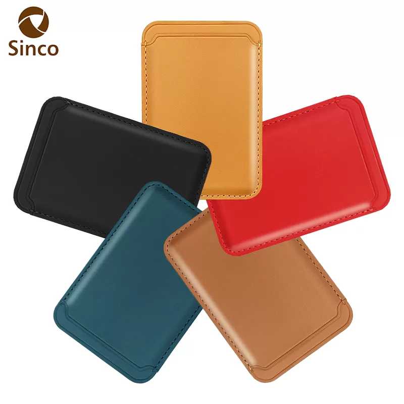 Sinco leather magnetic phone card holder for iphone