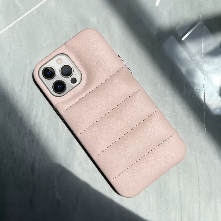 Sinco Custom Multi-color PU Vegan Leather Puffer Phone Case