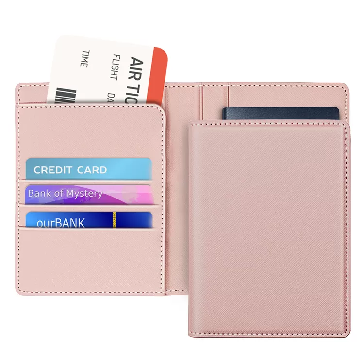 Sinco custom pu leather travel wallet passport holder