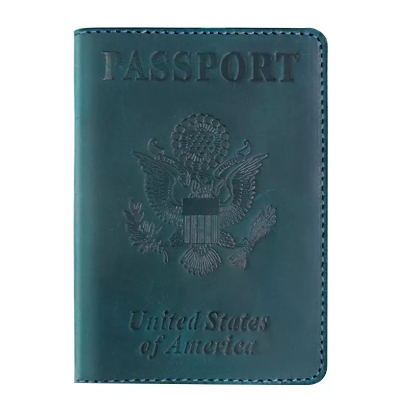 Sinco crazy horse leather passport cover luxury designer