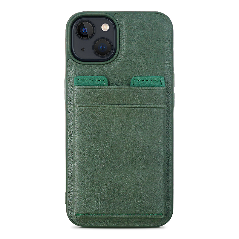 Sinco iphone 13 pro genuine leather phone case with folding stand