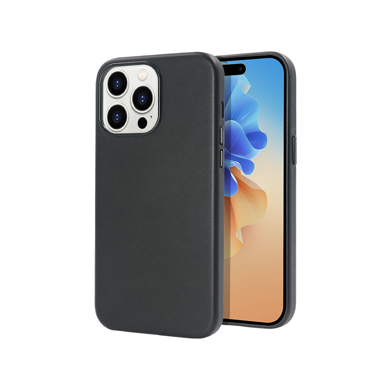 Sinco Plain Leather Phone Case for iPhone 15 pro max