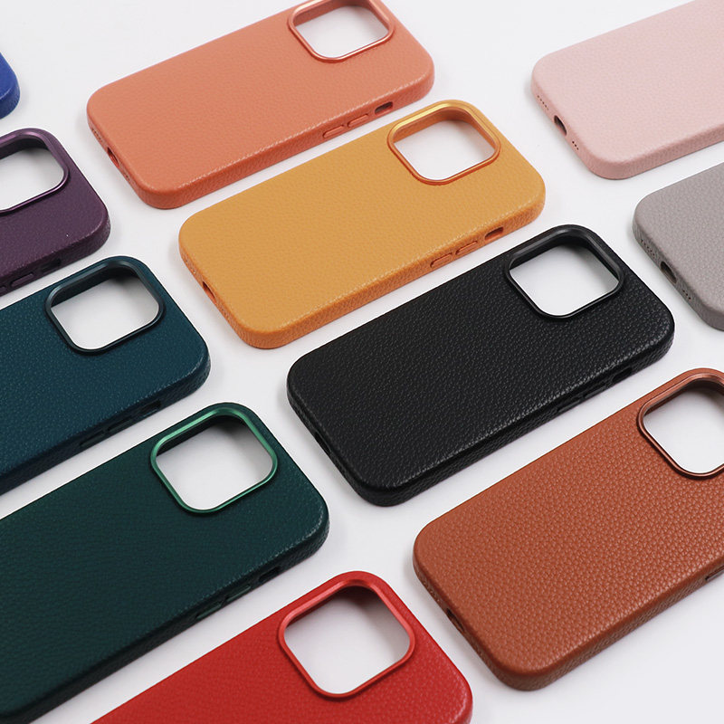 Sinco custom pu pebble leather phone case for iphone 15 pro
