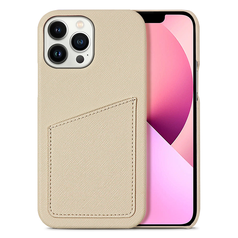 Sinco customized saffiano texture leather phone case for iphone 15 pro max case with card