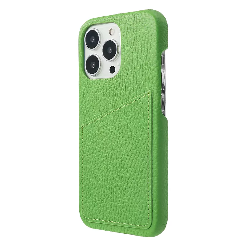 Sinco wholesale pebble leather case with card holder for iphone 15