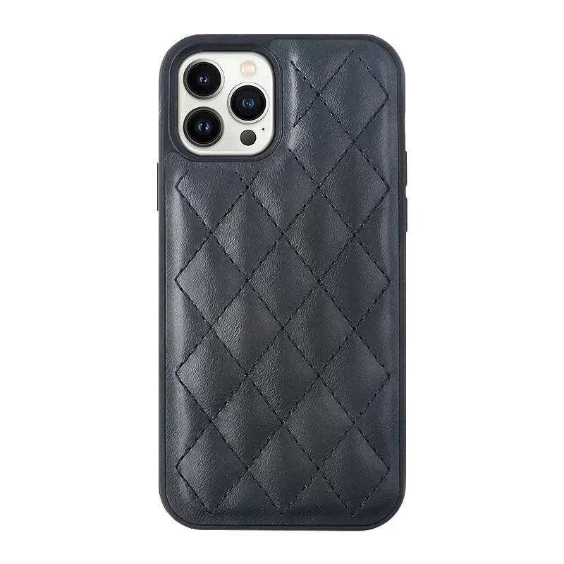 Sinco factory vegan leather puffer phone case