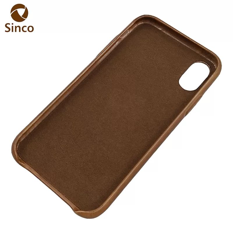 Sinco factory vegan leather case with card holder for iphone