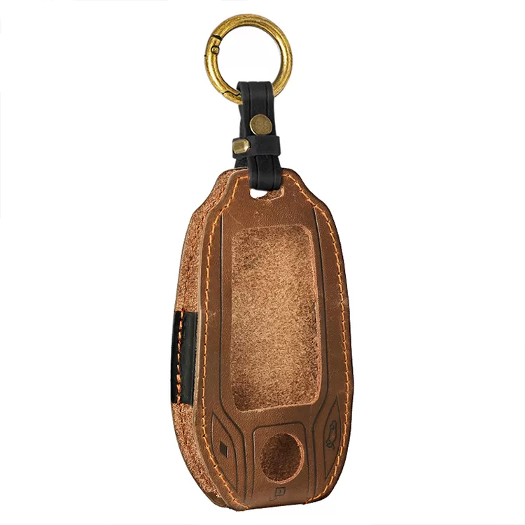 Sinco factory crazy horse leather car key case for bmw