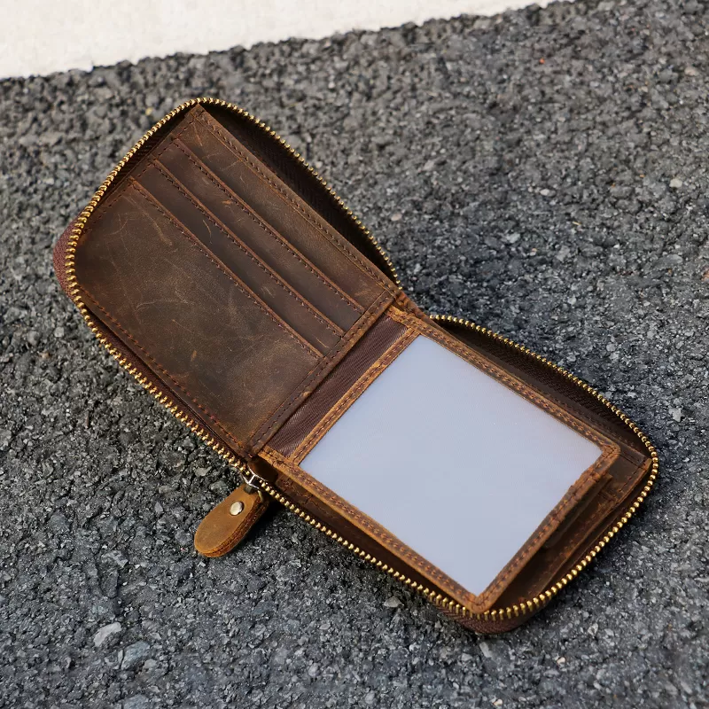 Sinco leather wallet with zipper