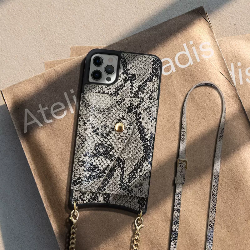 Sinco python leather phone case