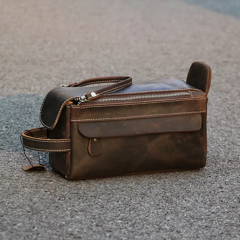 Sinco leather wash bag for men