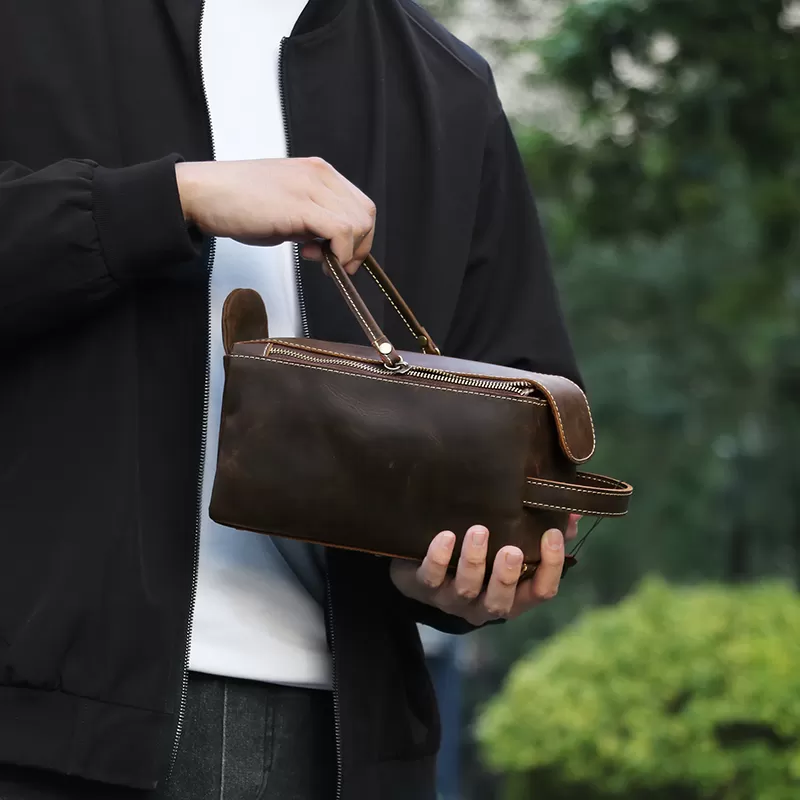 Sinco leather wash bag for men