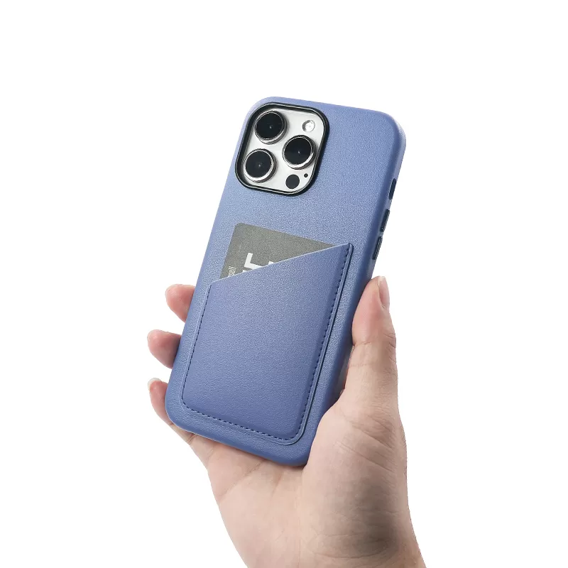 Plain Leather Phone Case with Card Holder