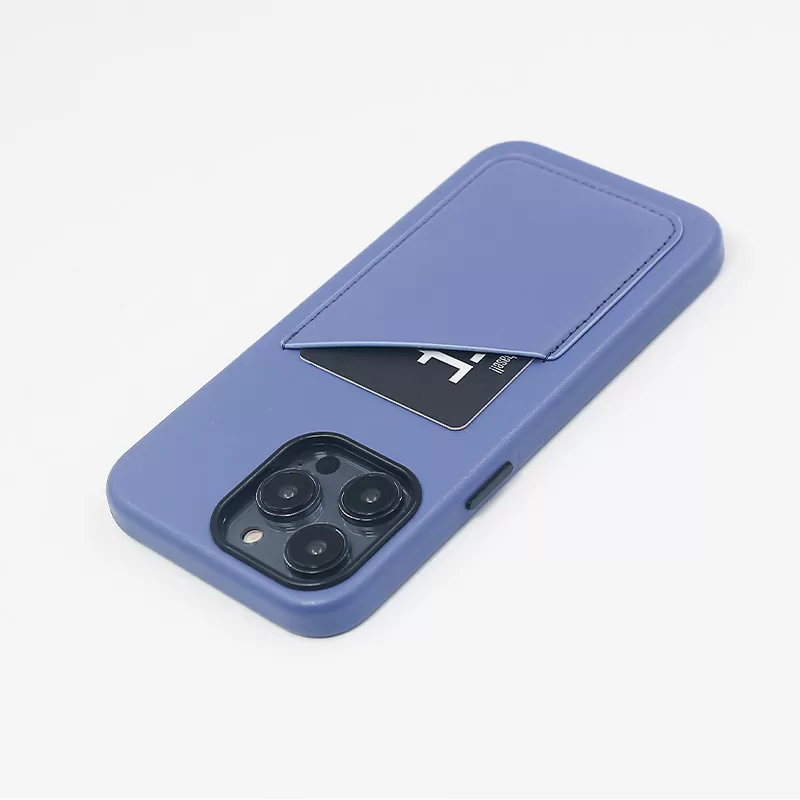 Plain Leather Phone Case with Card Holder