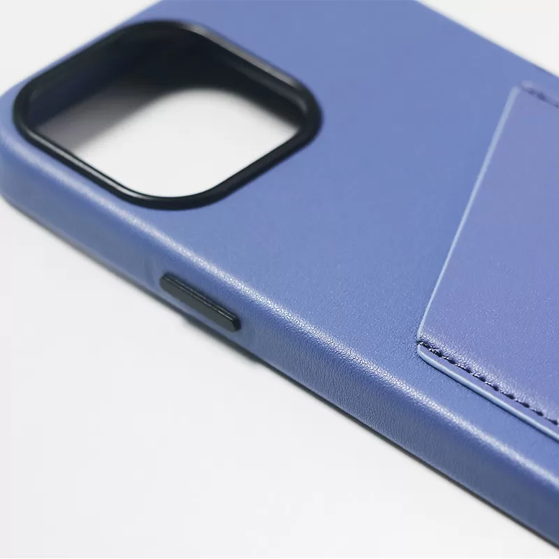 Plain Leather Phone Case with Card Holder