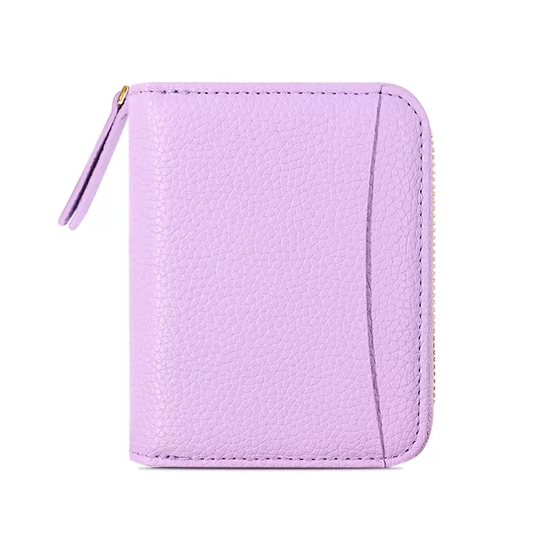 Sinco custom short zipper card holder for women