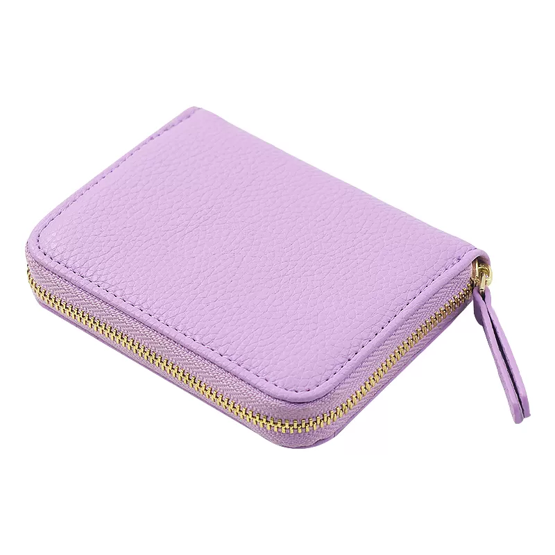 Sinco custom short zipper card holder for women