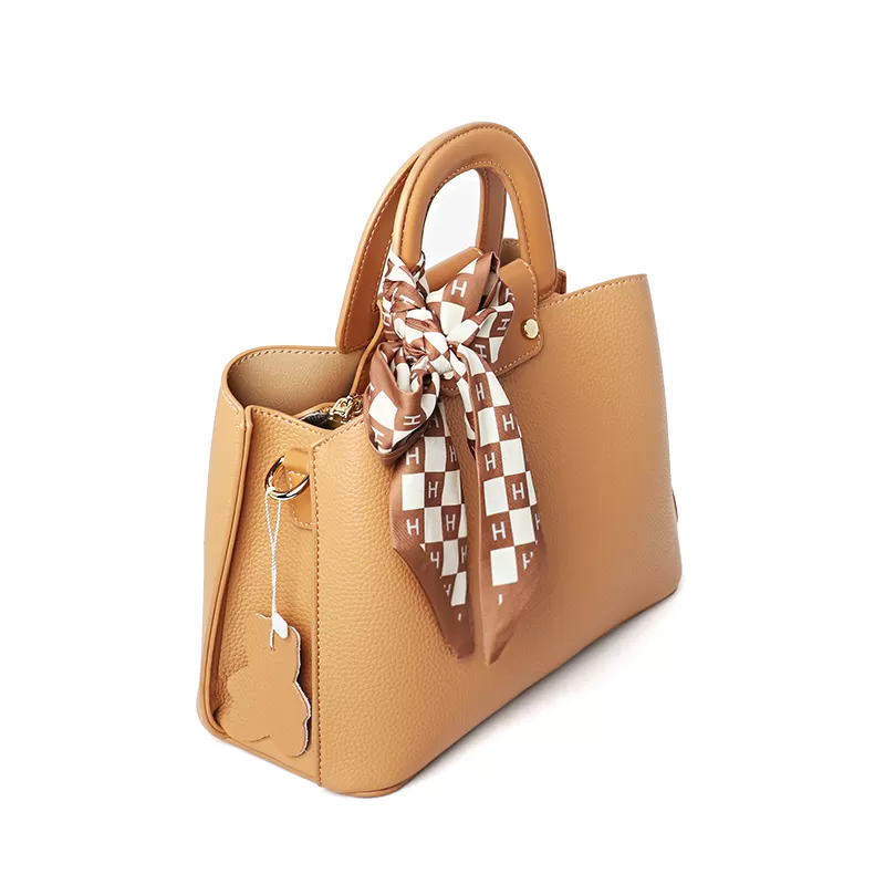 Sinco elegant leather handbag with scarf