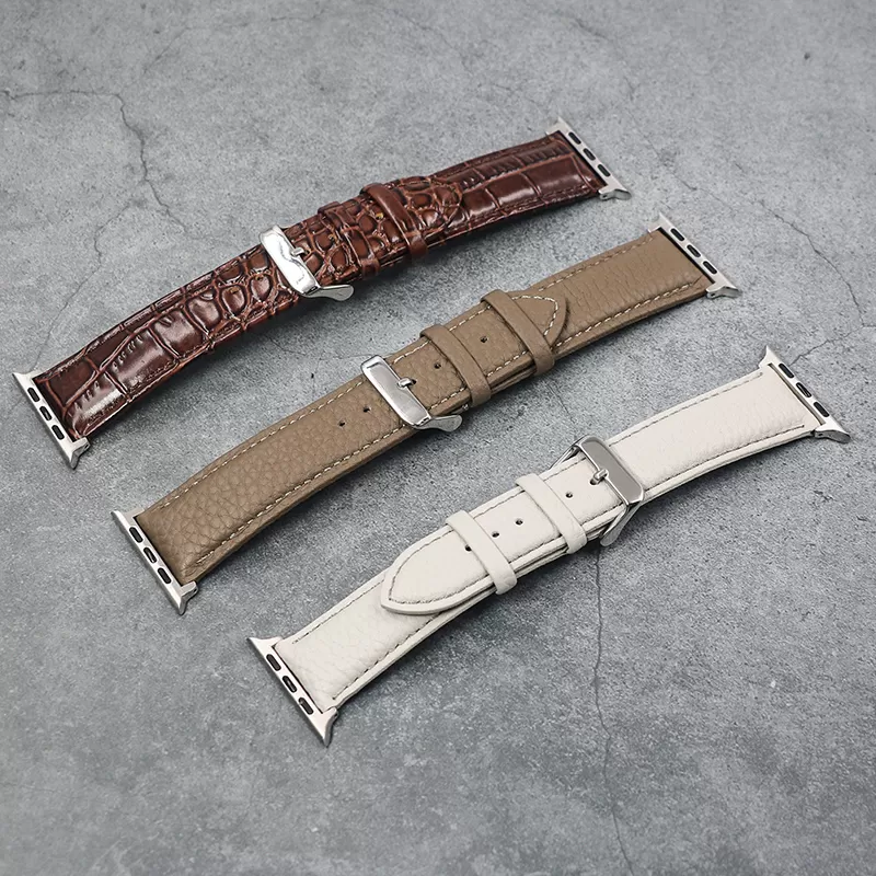 Sinco crocodile leather apple smart watch bands