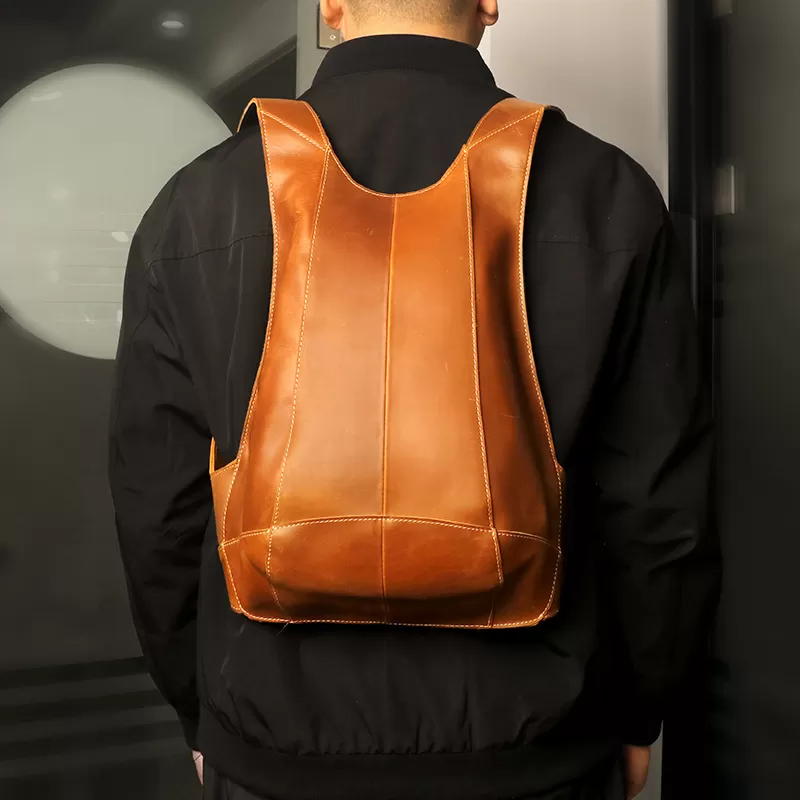 Sinco retro leather casual sports backpacks
