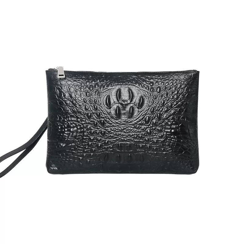 Sinco black crocodile leather clutch briefcase