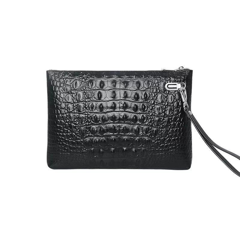 Sinco black crocodile leather clutch briefcase