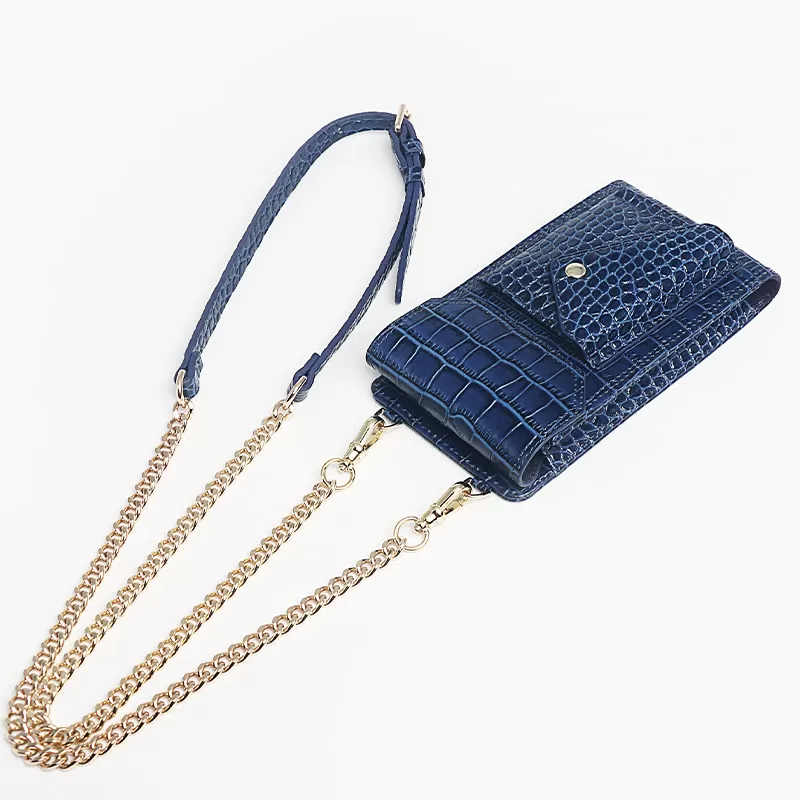 Sinco crocodile leather mobile phone bags with chain