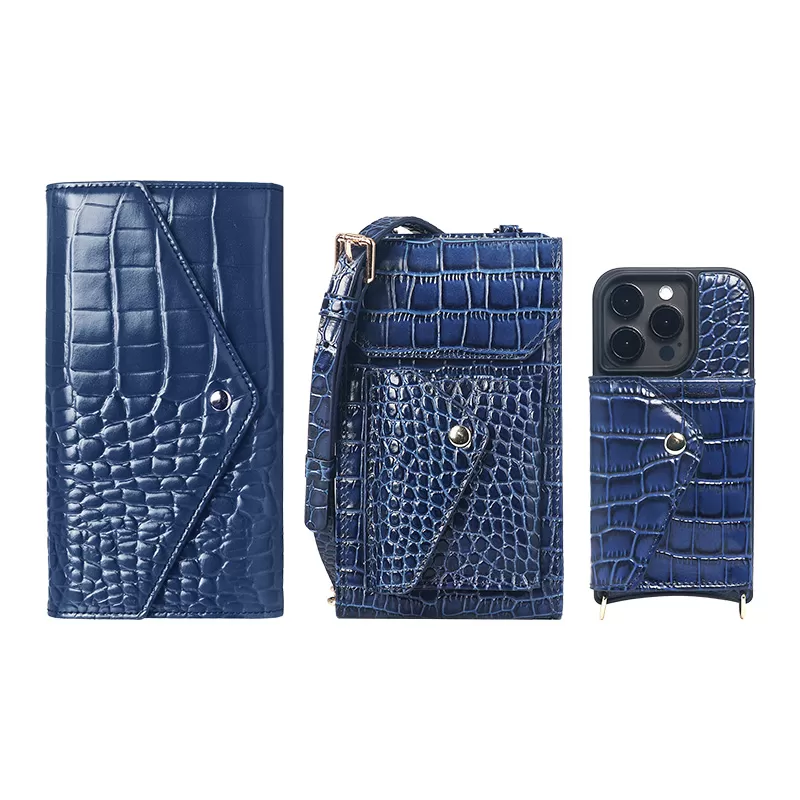 Sinco crocodile leather mobile phone bags with chain
