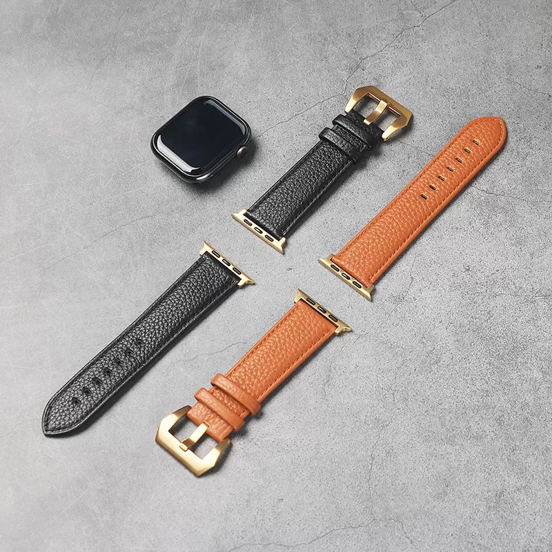 Sinco pebble leather apple watch strap