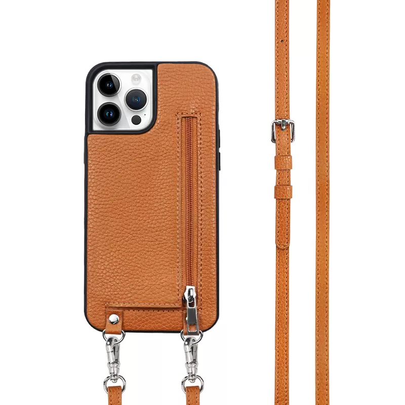 Sinco leather crossbody phone case with zipper