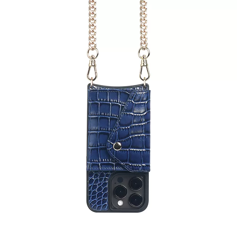 Sinco croc leather cross body phone cases with chain