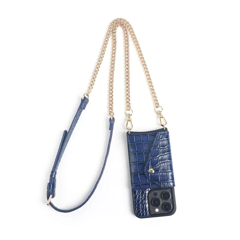 Sinco croc leather cross body phone cases with chain