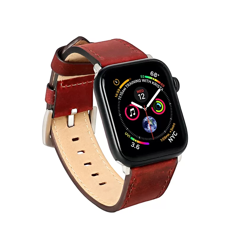 Sinco luxury crazy horse leather apple watch band