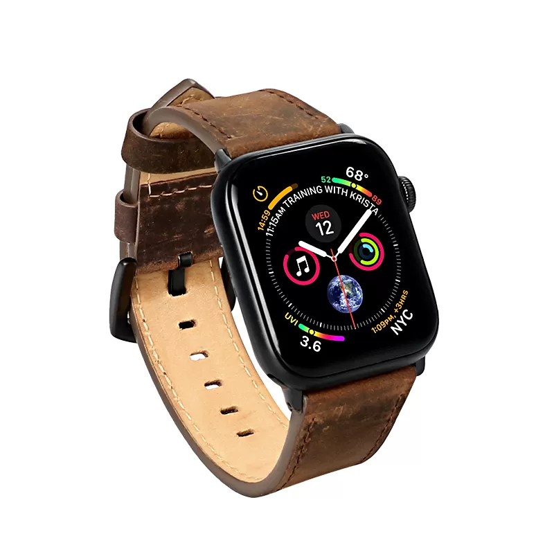 Sinco luxury crazy horse leather apple watch band