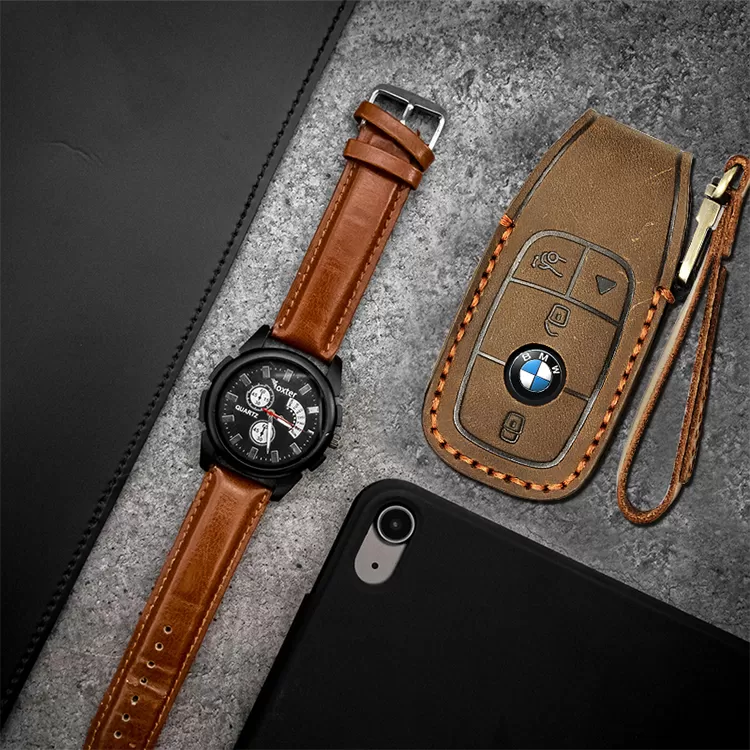 Sinco leather bmw car key cover