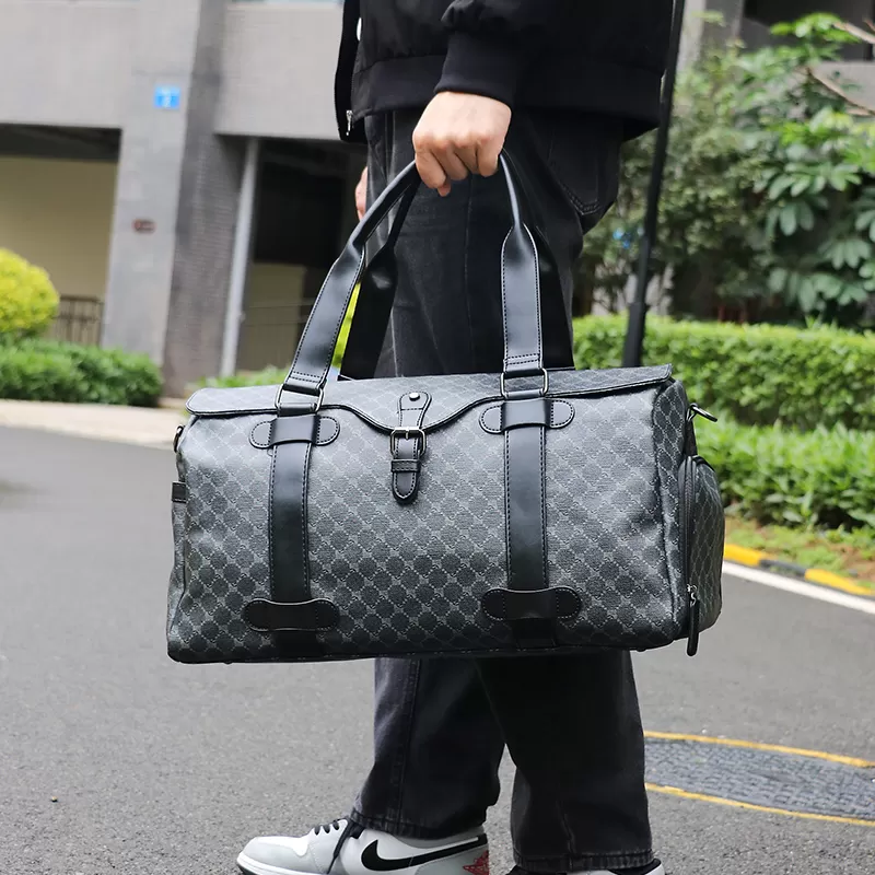 Sinco pu leather luggage travel bag for men