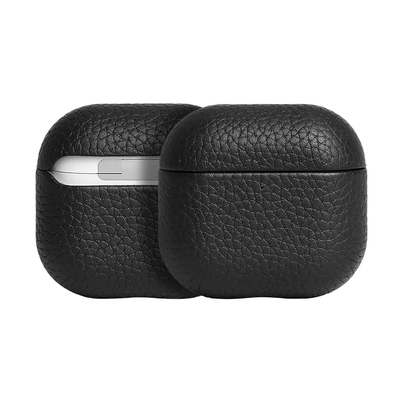 Sinco airpods headphone cases Lichee Pattern Leather Earbud Case