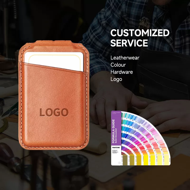 Sinco magnetic card holder for trading cards leather card holder