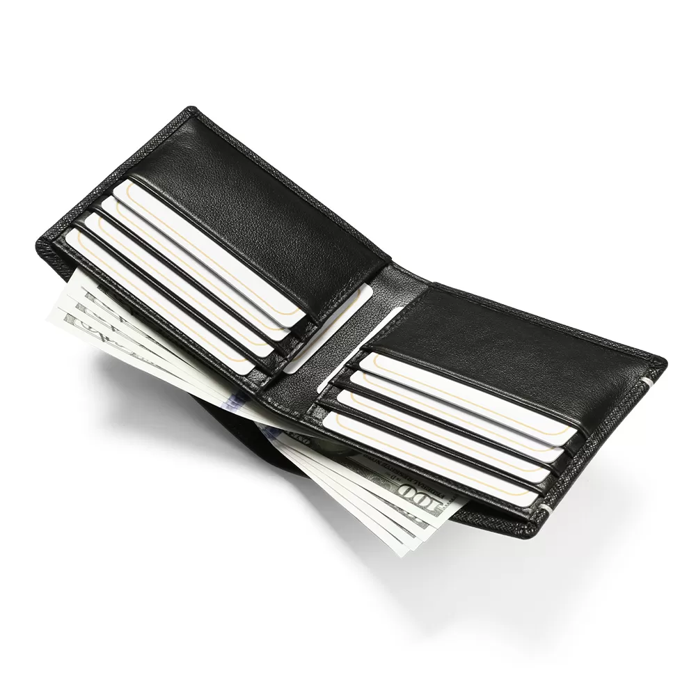 Sinco cross pattern wallet custom leather card holder wallet