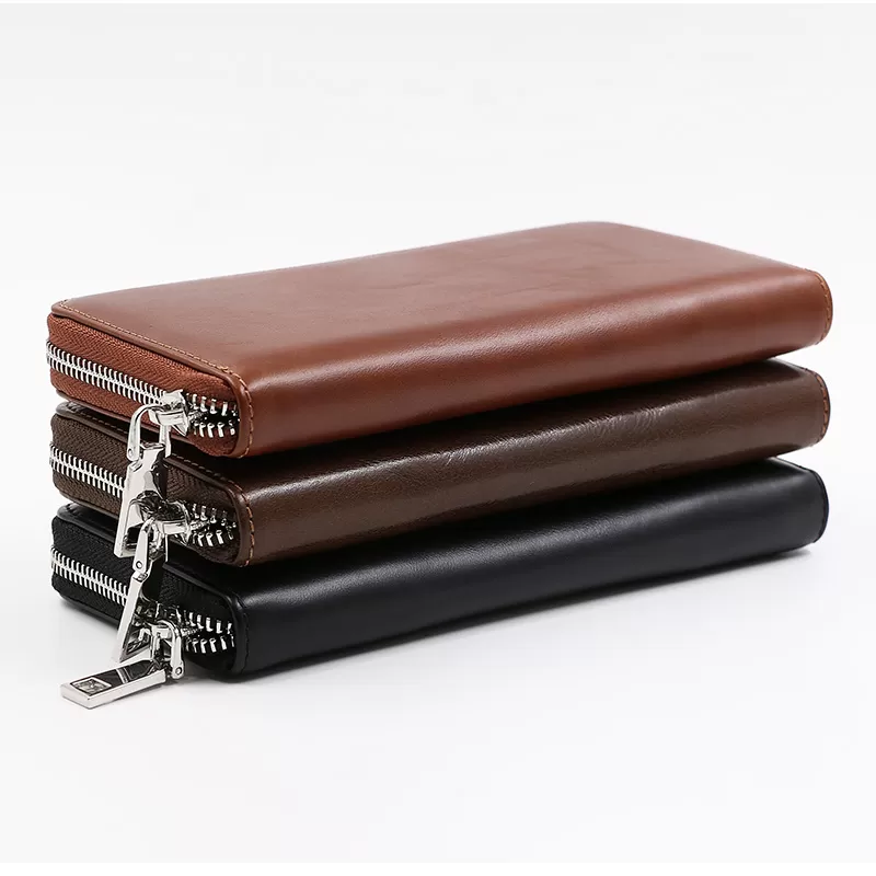Sinco leather clutch bag with zip wallets for women and men
