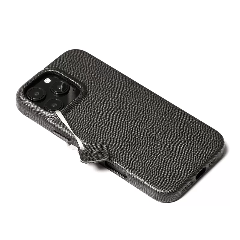 Sinco genuine leather cross pattern phone case crosshatch case