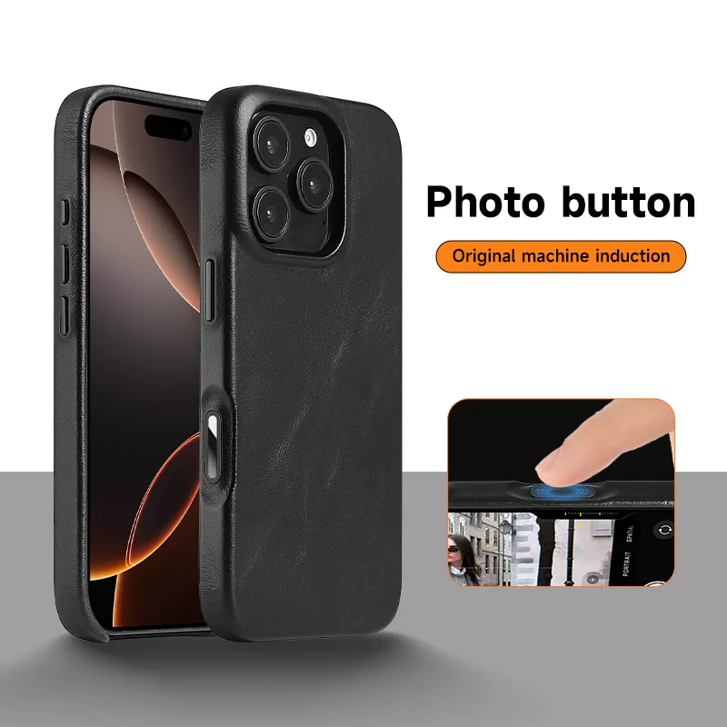 Sinco leather phone case custom with camera control button