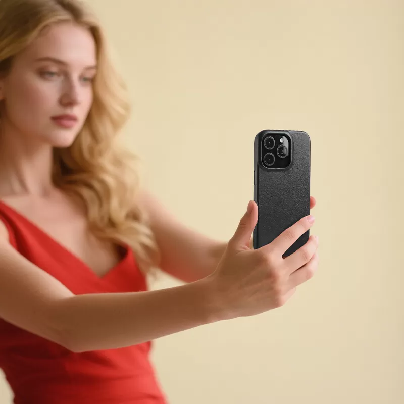 Sinco leather phone case custom with camera control button