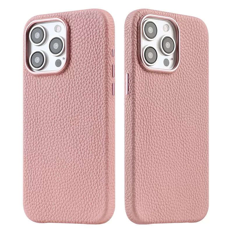 Sinco genuine leather lychee pattern make leather cell phone case
