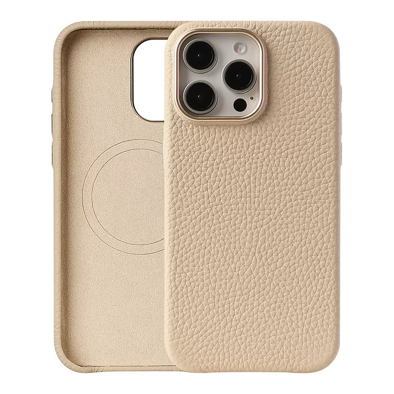 Sinco genuine leather lychee pattern make leather cell phone case