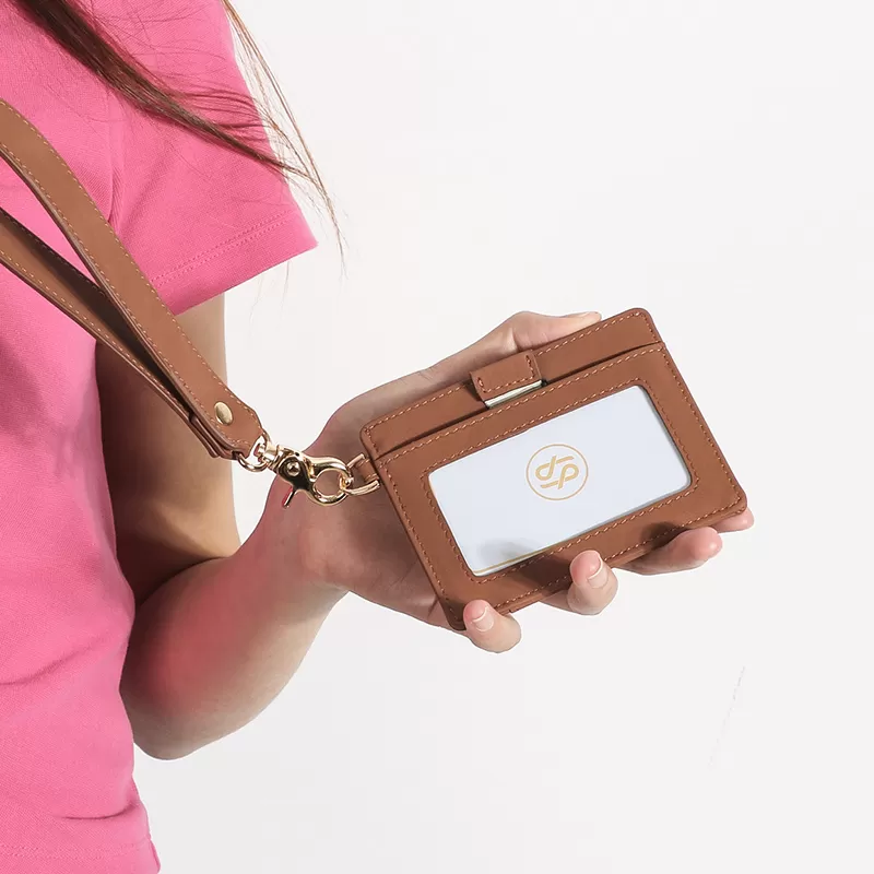 Sinco custom leather card holder wallet with wrist