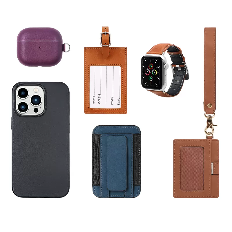 Sinco custom leather card holder wallet with wrist