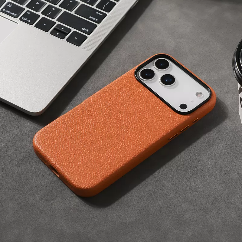 Sinco leather custom logo phone case for iphone 17