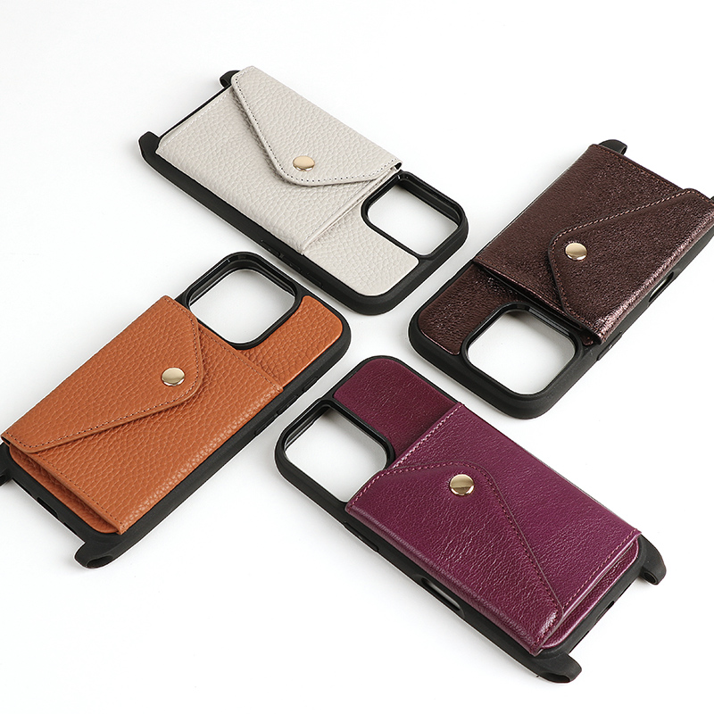 Sinco custom leather phone case with strap crossbody