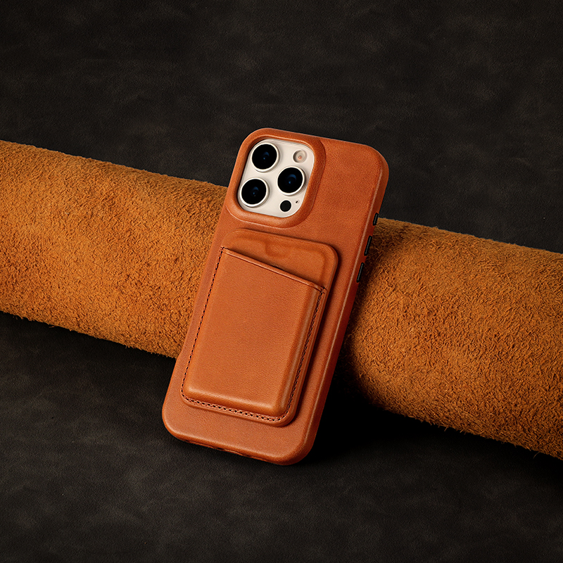 Sinco custom leather phone case with magnetic card holder
